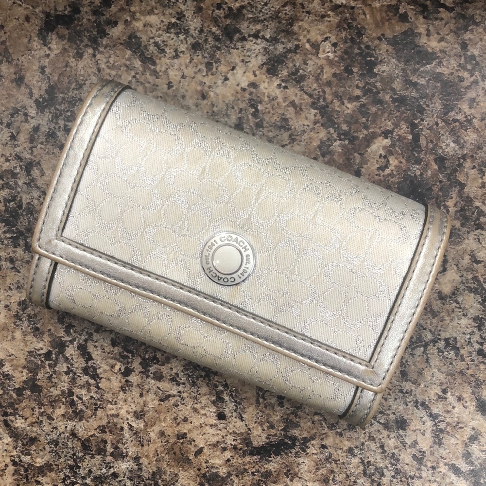 COACH Silver C Wallet